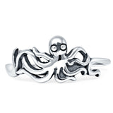 Octopus Ring Oxidized 925 Sterling Silver