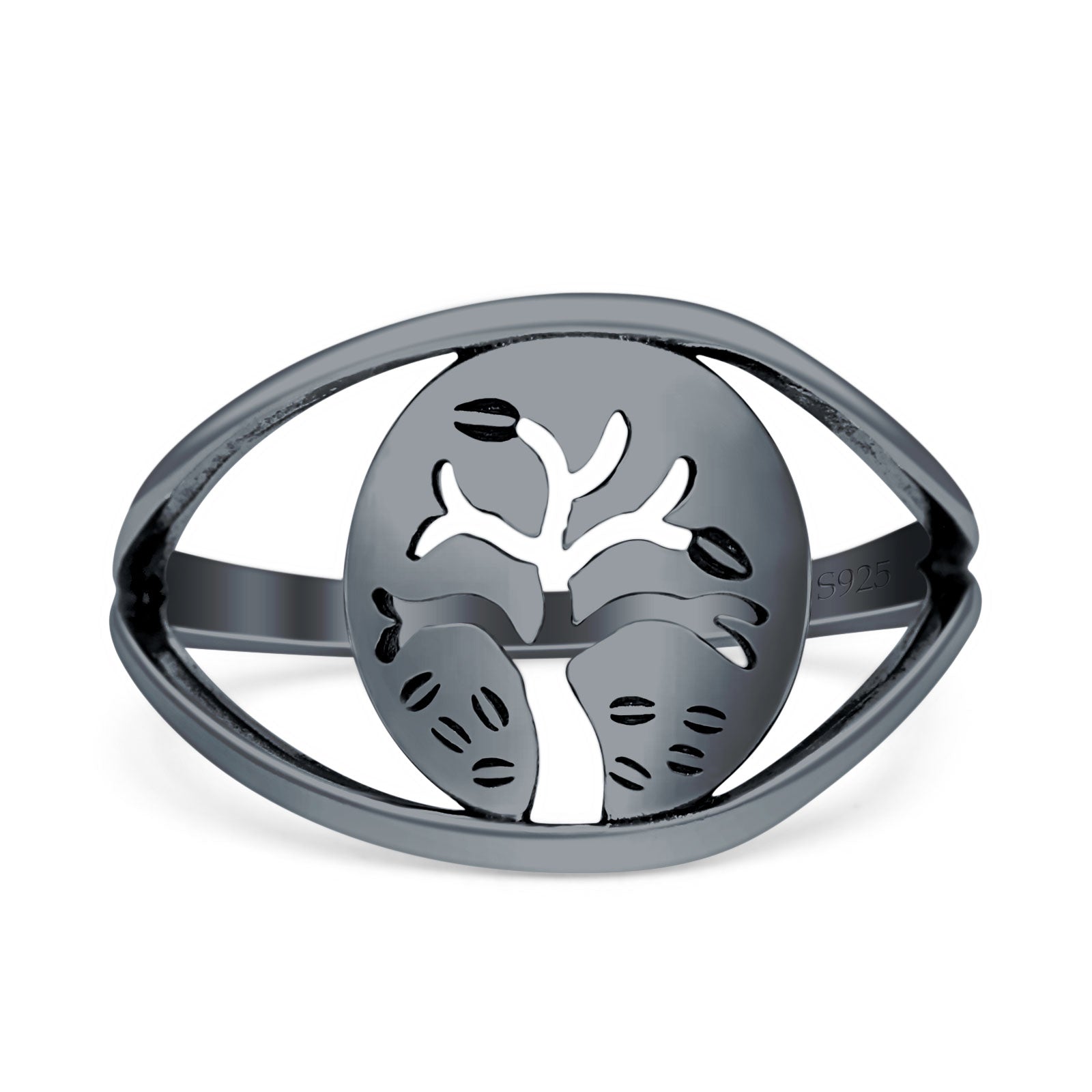 Tree Of Life Minimalist Filigree Thumb Ring 925 Sterling Silver