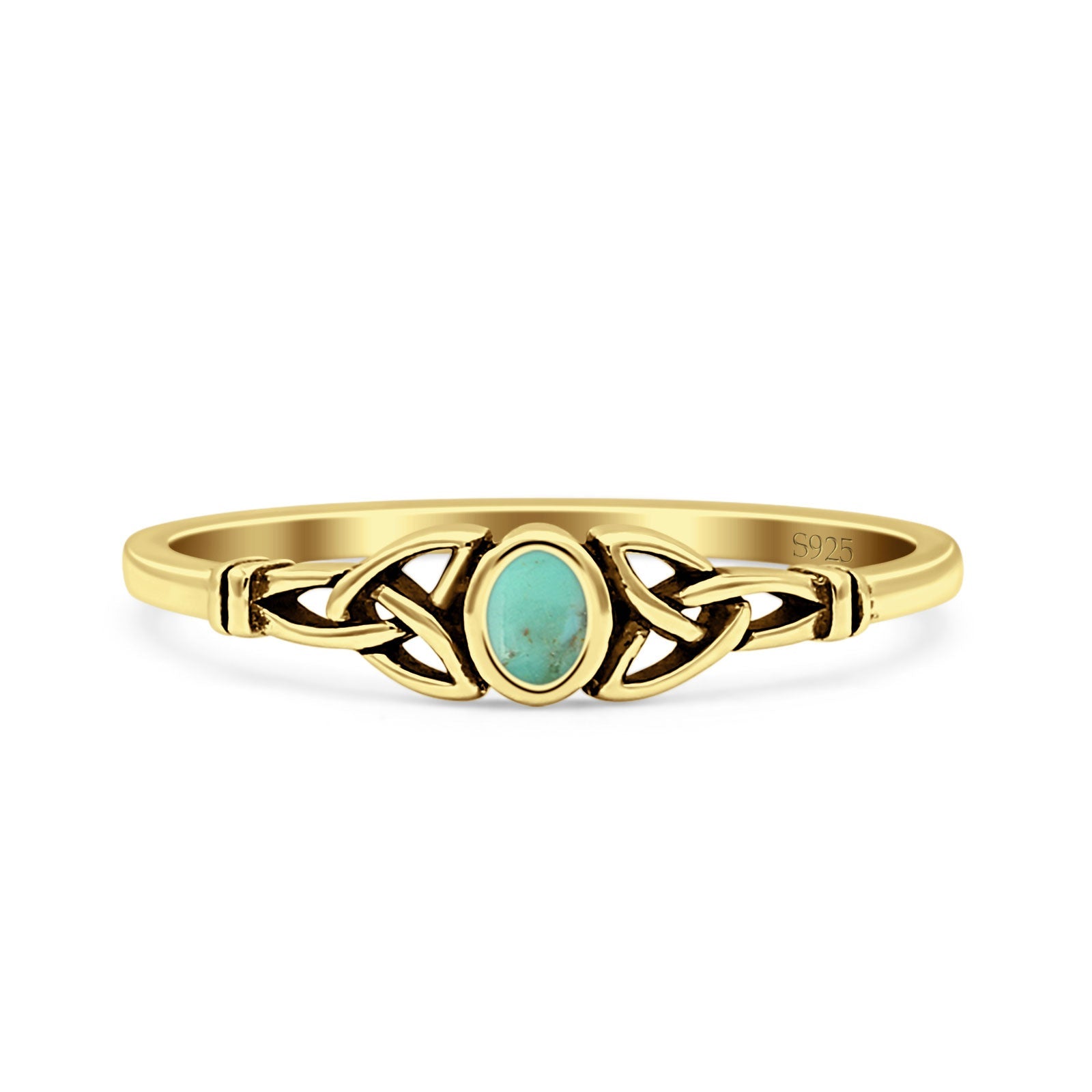 Weave Trinity Celtic Oval Thumb Ring Statement Fashion Oxidized Lab Created Opal 925 Sterling Silver