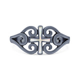 Cross Wedding Engagement Ring Lab Created Opal 925 Sterling Silver