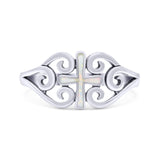 Cross Wedding Engagement Ring Lab Created Opal 925 Sterling Silver