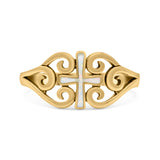 Cross Wedding Engagement Ring Lab Created Opal 925 Sterling Silver