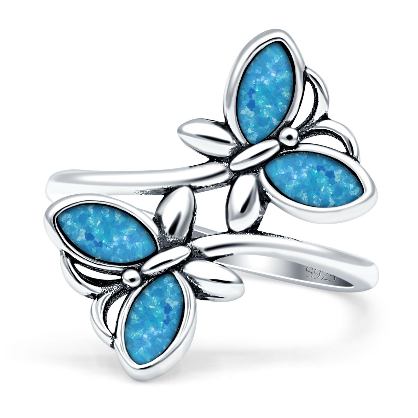 sterling silver butterfly ring