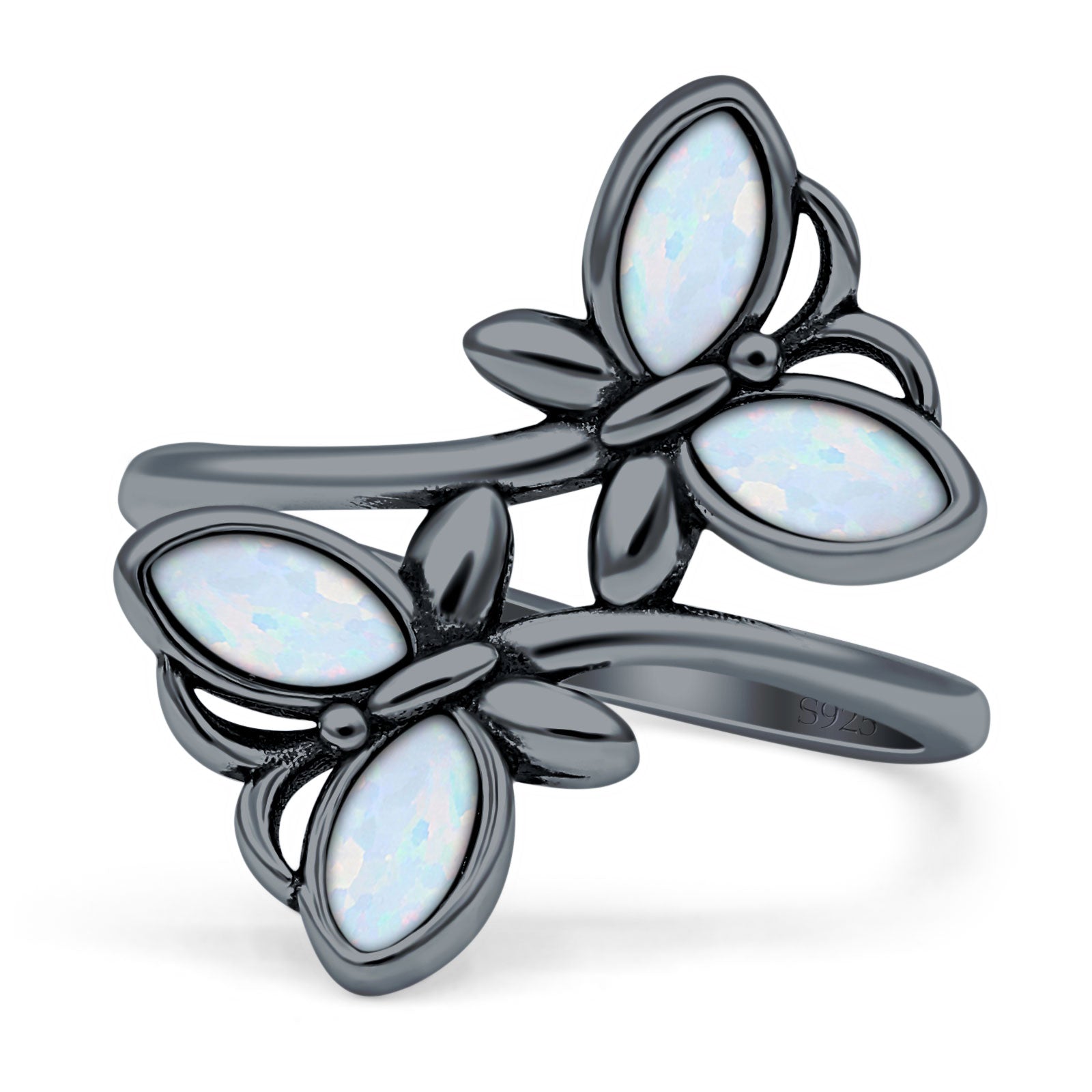 sterling silver butterfly ring