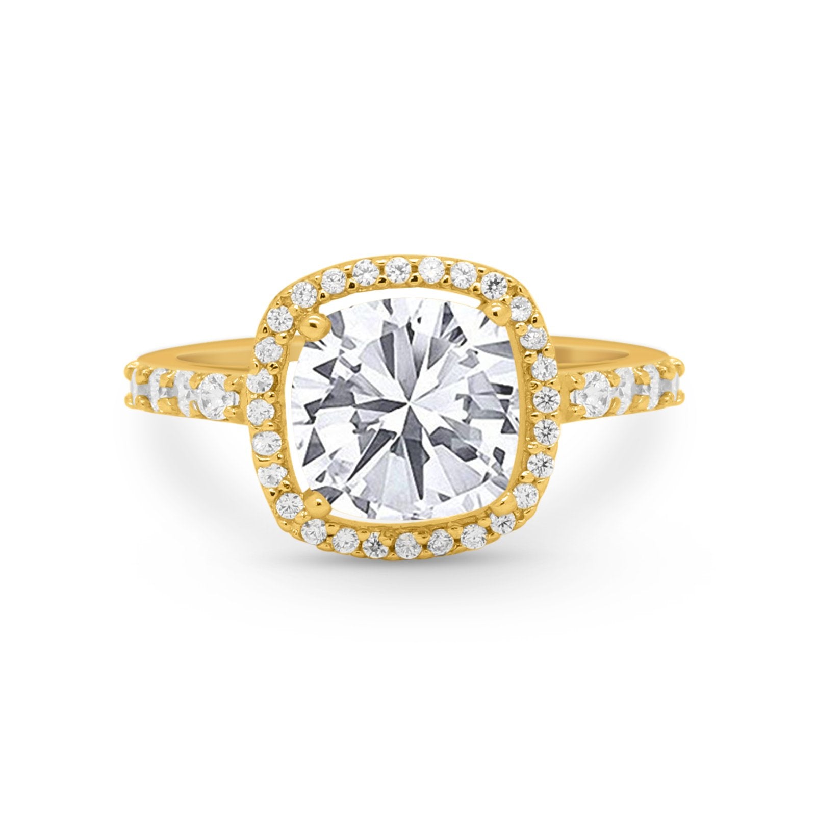 Art Deco Cushion Cut Engagement Ring Simulated Cubic Zirconia 925 Sterling Silver