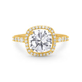 Art Deco Cushion Cut Engagement Ring Simulated Cubic Zirconia 925 Sterling Silver