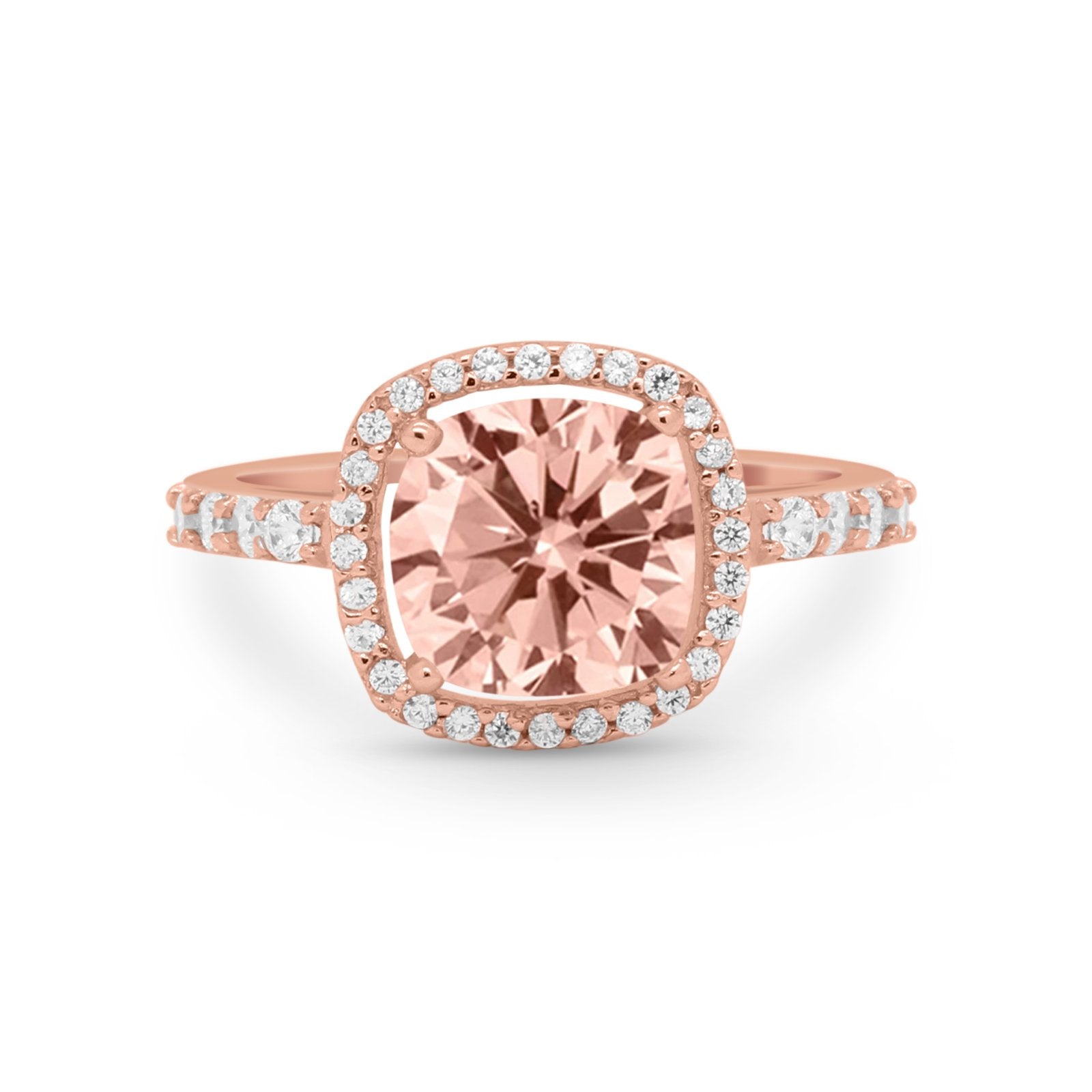 Art Deco Cushion Cut Engagement Ring Simulated Cubic Zirconia 925 Sterling Silver