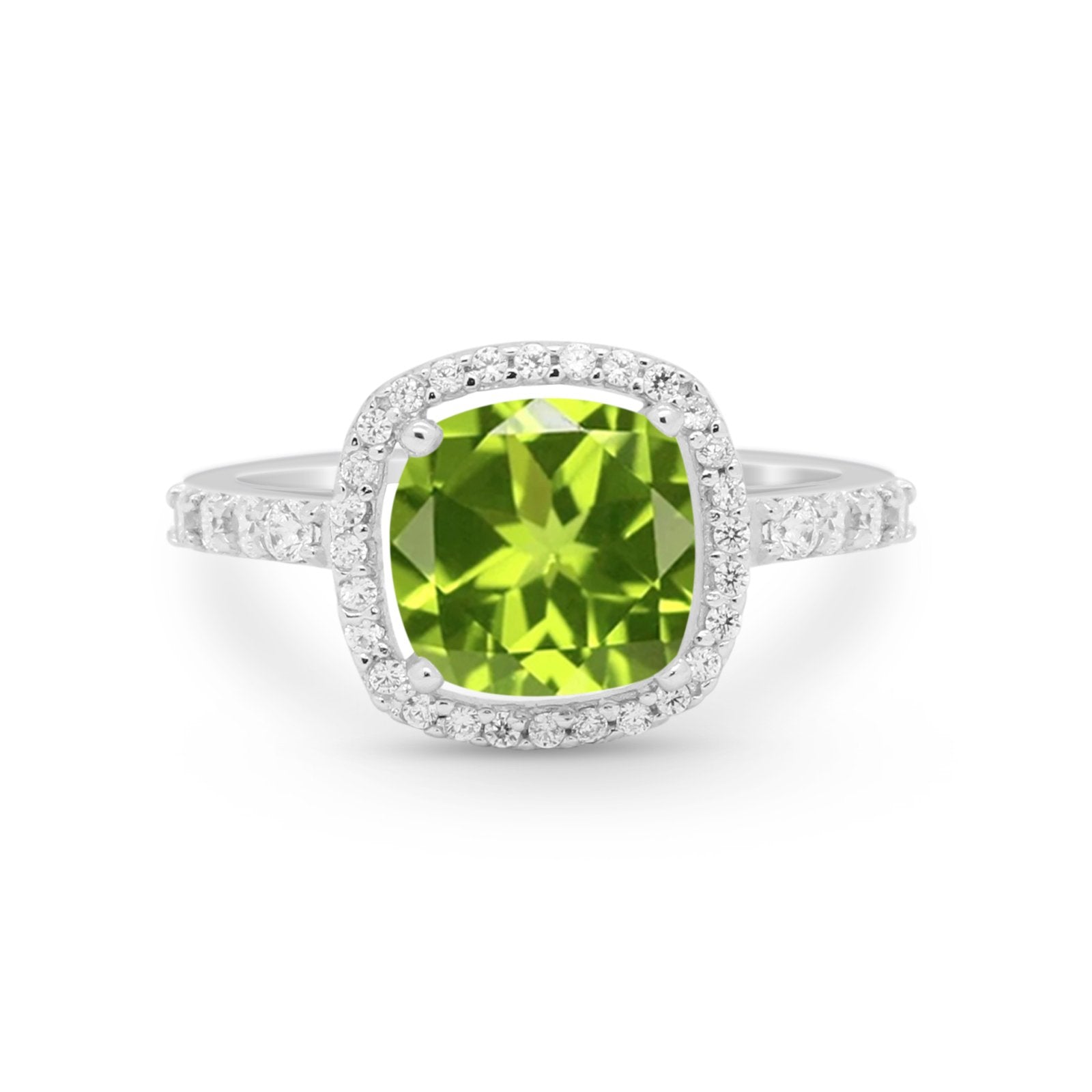 Art Deco Cushion Cut Engagement Ring Simulated Cubic Zirconia 925 Sterling Silver
