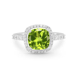 Art Deco Cushion Cut Engagement Ring Simulated Cubic Zirconia 925 Sterling Silver