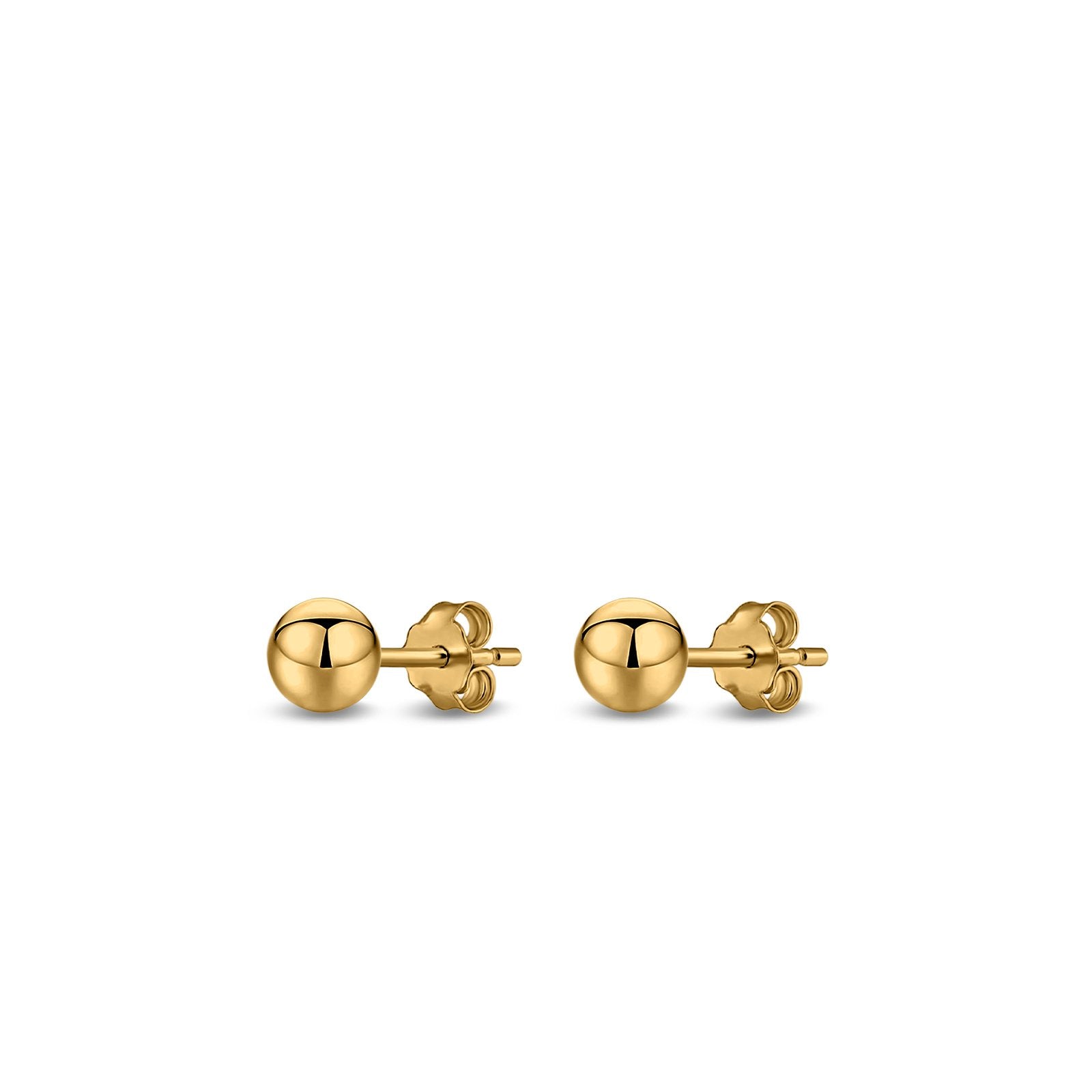 Ball Stud Earrings Round 925 Sterling Silver (2mm-18mm)