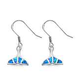 Drop Dangle Dragonfly Earrings Created Opal 925 Sterling Silver (10mm)