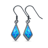 Drop Dangle Earrings Created Opal 925 Sterling Silver(22mm)