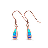 Drop Dangle Earrings Created Opal 925 Sterling Silver(15mm)