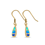 Drop Dangle Earrings Created Opal 925 Sterling Silver(15mm)