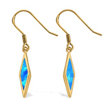 Drop Dangle Earrings Created Opal 925 Sterling Silver(24mm)