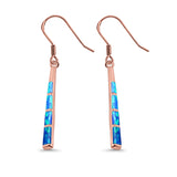 Drop Dangle Earrings Created Opal 925 Sterling Silver(34mm)