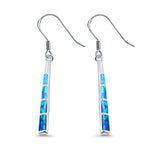 Drop Dangle Earrings Created Opal 925 Sterling Silver(34mm)