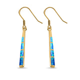 Drop Dangle Earrings Created Opal 925 Sterling Silver(34mm)