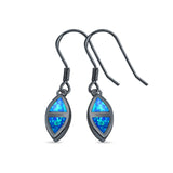 Drop Dangle Earrings Created Opal 925 Sterling Silver(15mm)