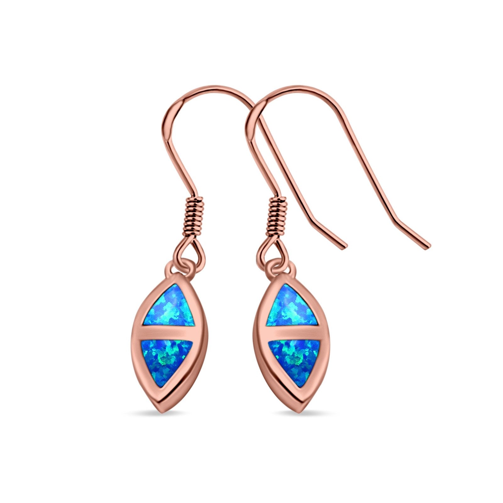 Drop Dangle Earrings Created Opal 925 Sterling Silver(15mm)