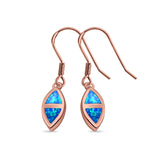 Drop Dangle Earrings Created Opal 925 Sterling Silver(15mm)