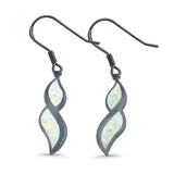 Marquise Drop Dangle Earrings Created Opal 925 Sterling Silver(30mm)