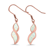 Marquise Drop Dangle Earrings Created Opal 925 Sterling Silver(30mm)