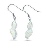Marquise Drop Dangle Earrings Created Opal 925 Sterling Silver(30mm)