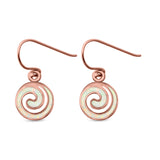 Drop Dangle Swirl Spiral Earrings Created Opal 925 Sterling Silver (21mm)