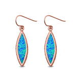 Drop Dangle Earrings Lab Created Opal 925 Sterling Silver (21mm)