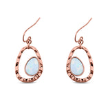 Drop Dangle Earrings Lab Created Opal 925 Sterling Silver (26mm)