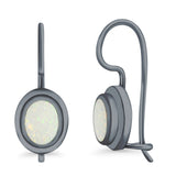 Dangling Leverback Earrings Created Opal 925 Sterling Silver (11mm)