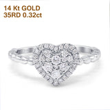 14K Gold 0.32ct Round 8.4mm G SI Promise Diamond Engagement Wedding Ring