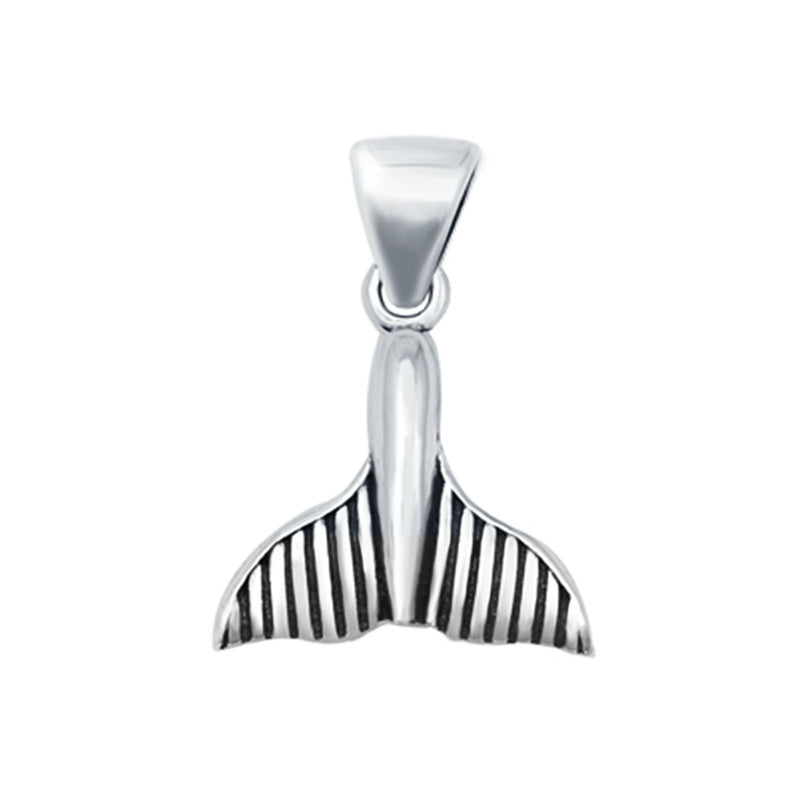 Whale Tail Charm Pendant Round 925 Sterling Silver Fashion Jewelry