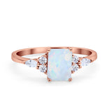 Art Deco Wedding Ring Marquise Simulated Cubic Zirconia 925 Sterling Silver