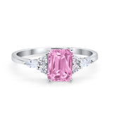 Art Deco Wedding Ring Marquise Simulated Cubic Zirconia 925 Sterling Silver