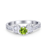 Solitaire Accent Wedding Ring Simulated Cubic Zirconia 925 Sterling Silver