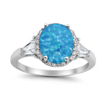 Cocktail Halo Wedding Ring Simulated Cubic Zirconia 925 Sterling Silver