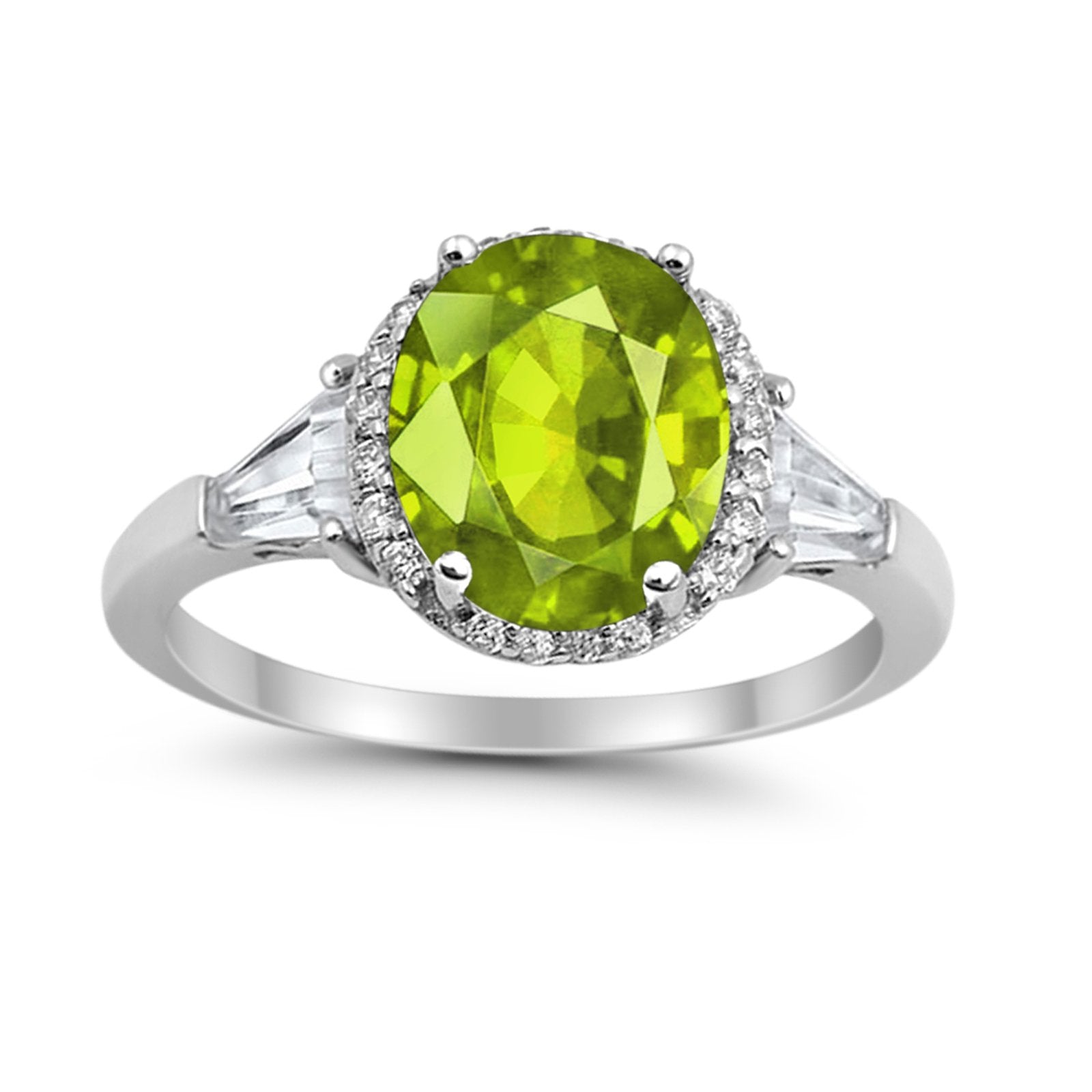 Cocktail Halo Wedding Ring Simulated Cubic Zirconia 925 Sterling Silver