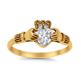 Vintage Style Engagement Bridal Ring Simulated CZ 925 Sterling Silver