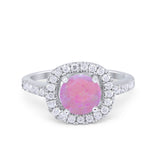 Solitaire Accent Wedding Ring Round Simulated CZ 925 Sterling Silver