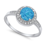 Halo Art Deco Engagement Ring Simulated Cubic Zirconia 925 Sterling Silver