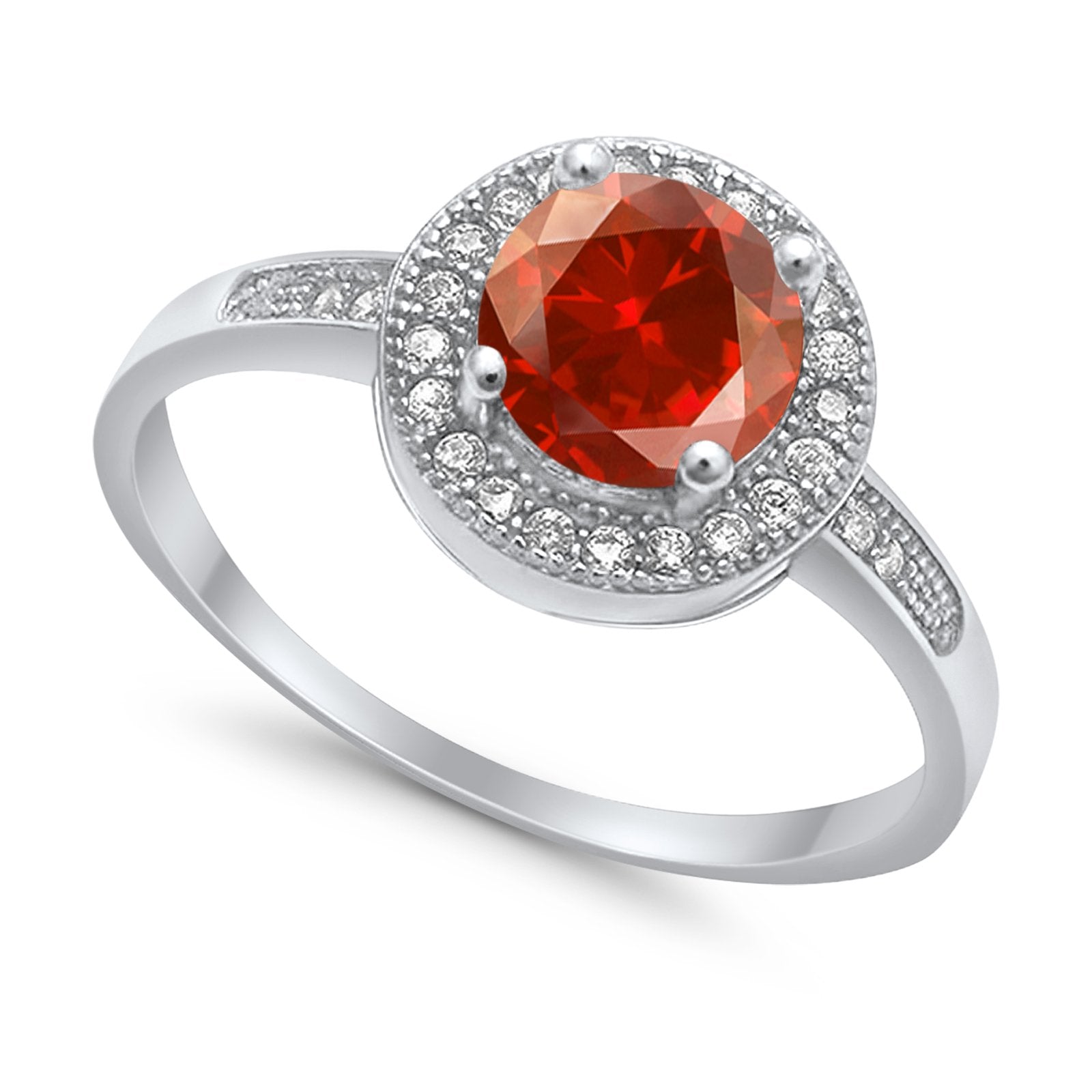 Halo Art Deco Engagement Ring Simulated Cubic Zirconia 925 Sterling Silver