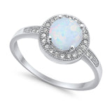 Halo Art Deco Engagement Ring Simulated Cubic Zirconia 925 Sterling Silver