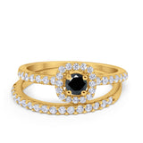 Wedding Band Ring Round Piece Simulated Cubic Zirconia 925 Sterling Silver