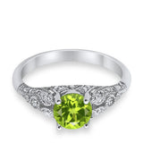 Vintage Wedding Ring Round Cubic Zirconia 925 Sterling Silver RC105152