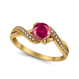 Crisscross Wedding Ring Round Simulated Cubic Zirconia 925 Sterling Silver