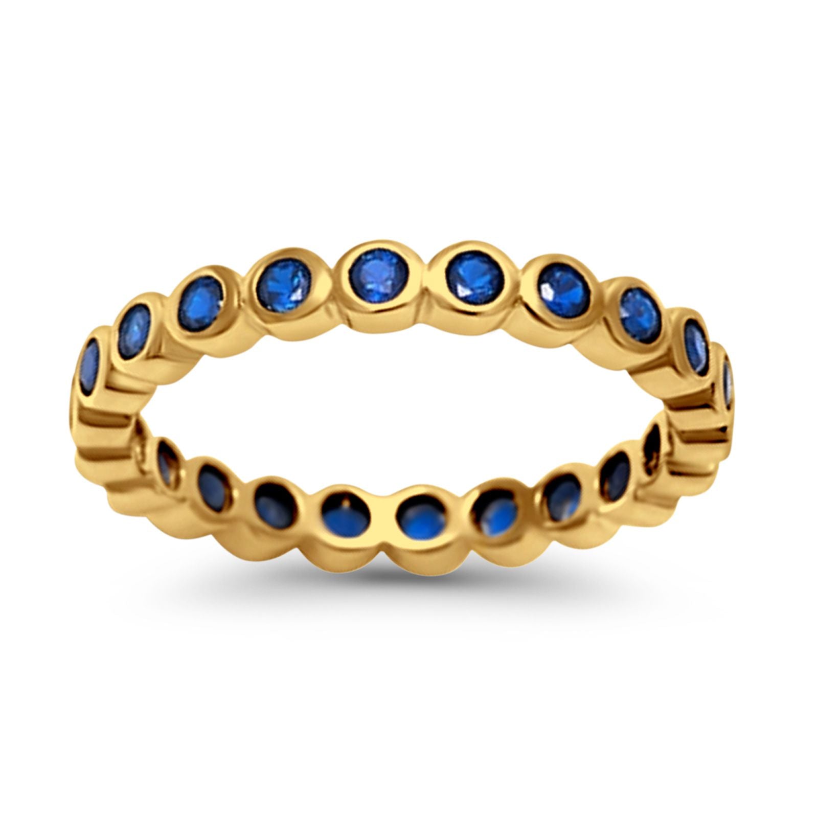 Eternity Band Ring Round Simulated CZ 925 Sterling Silver