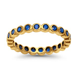 Eternity Band Ring Round Simulated CZ 925 Sterling Silver