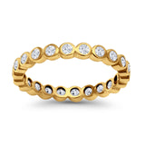 Eternity Band Ring Round Simulated CZ 925 Sterling Silver